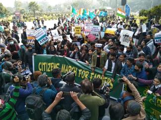 march in Delhi