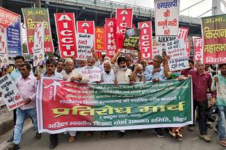 protest against Lakhimpur Kheri massacre