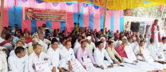 bdo-broke-ambedkar-chabutra-sitting-mla-on-hunger-strike
